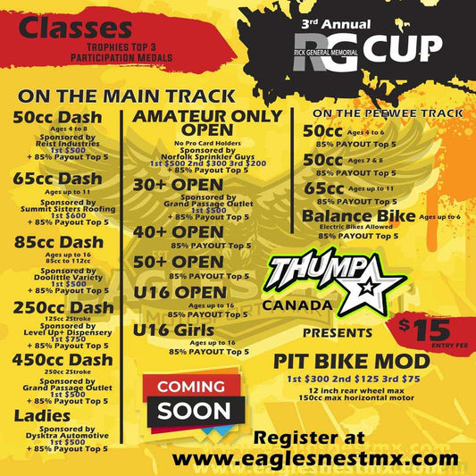 Pit Bike Mod Class Preregistration - Eagles Next MX October 14th 2023