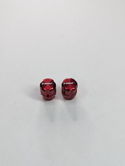CNC Valve Caps Red