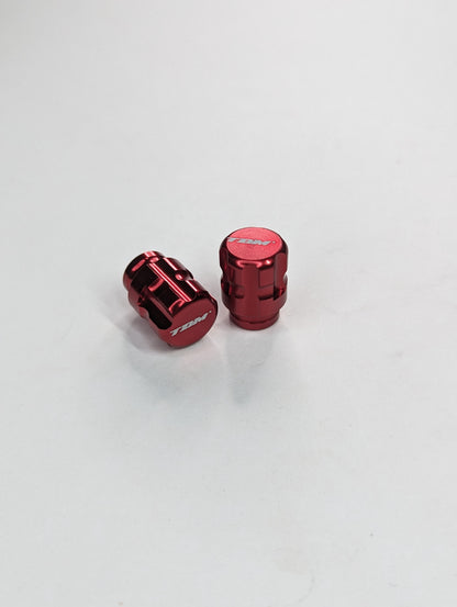 CNC Valve Caps Red